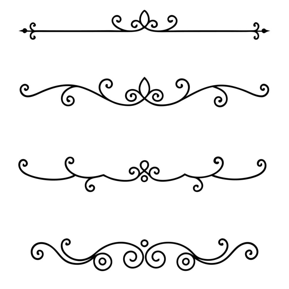 Decorative line dividers for festive occasions vector
