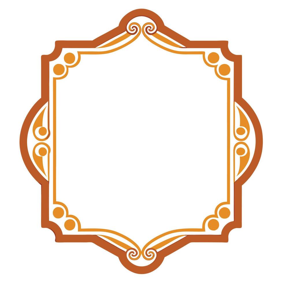 Vintage frame for branding and packaging projects vector
