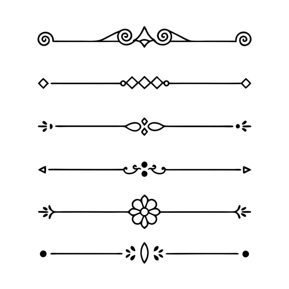 Line dividers with subtle and classy details vector