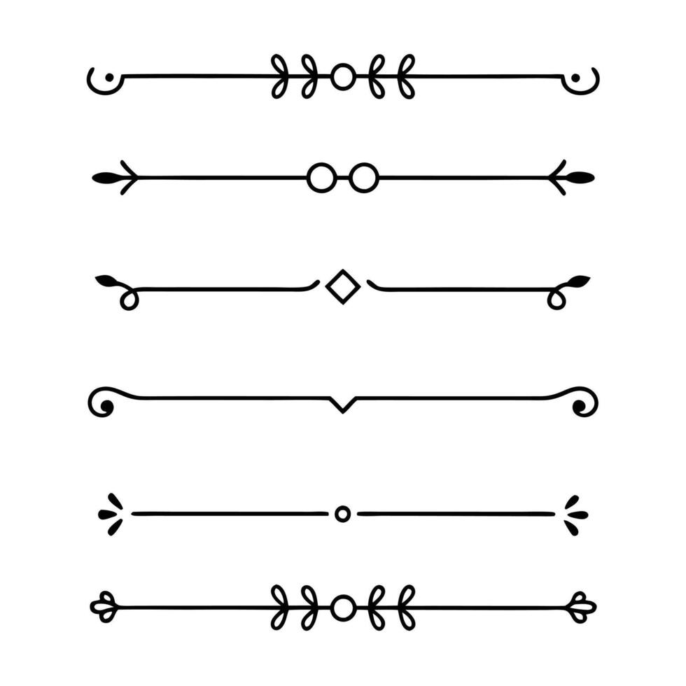 Intricate line dividers for ornate designs vector
