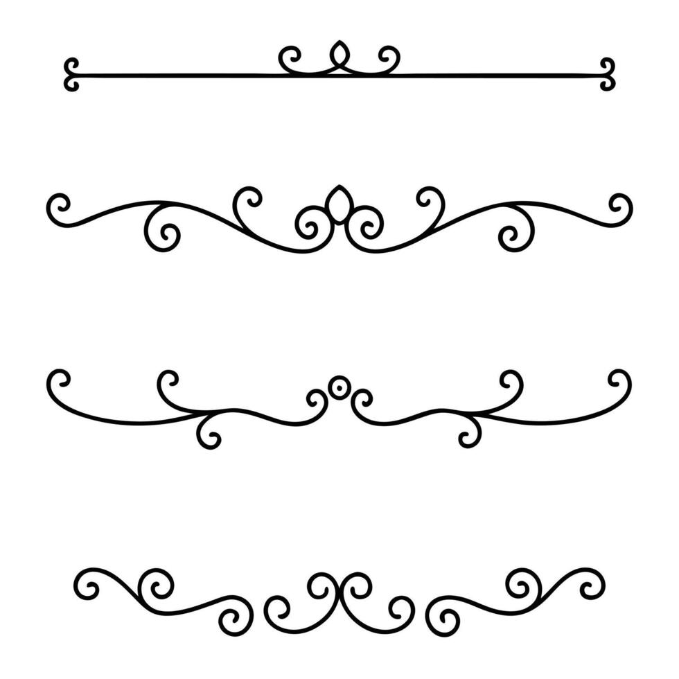 Simple line dividers for professional documents vector