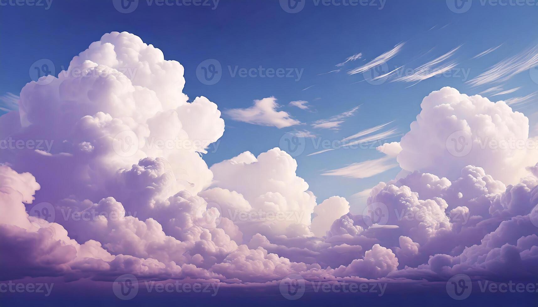 White and Purple Clouds in the Sky photo