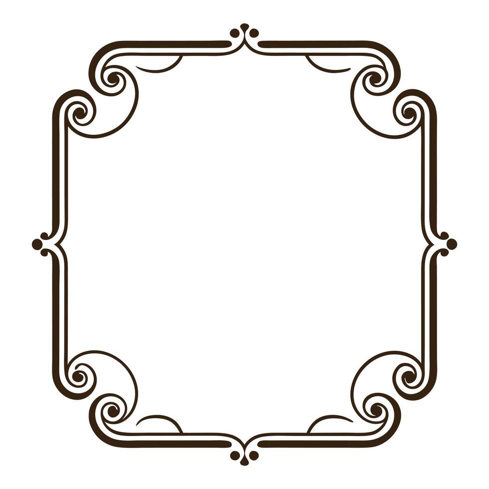 Classic vintage frame for timeless projects vector