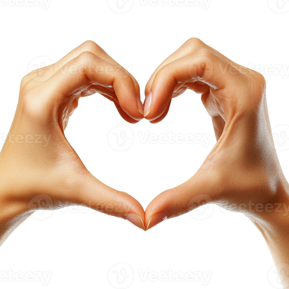 Hand Poses Forming Heart Shapes Representing Inclusivity and Positive Relationships png