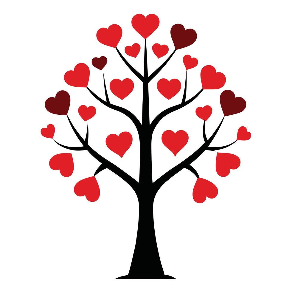 Heart Tree Design vector