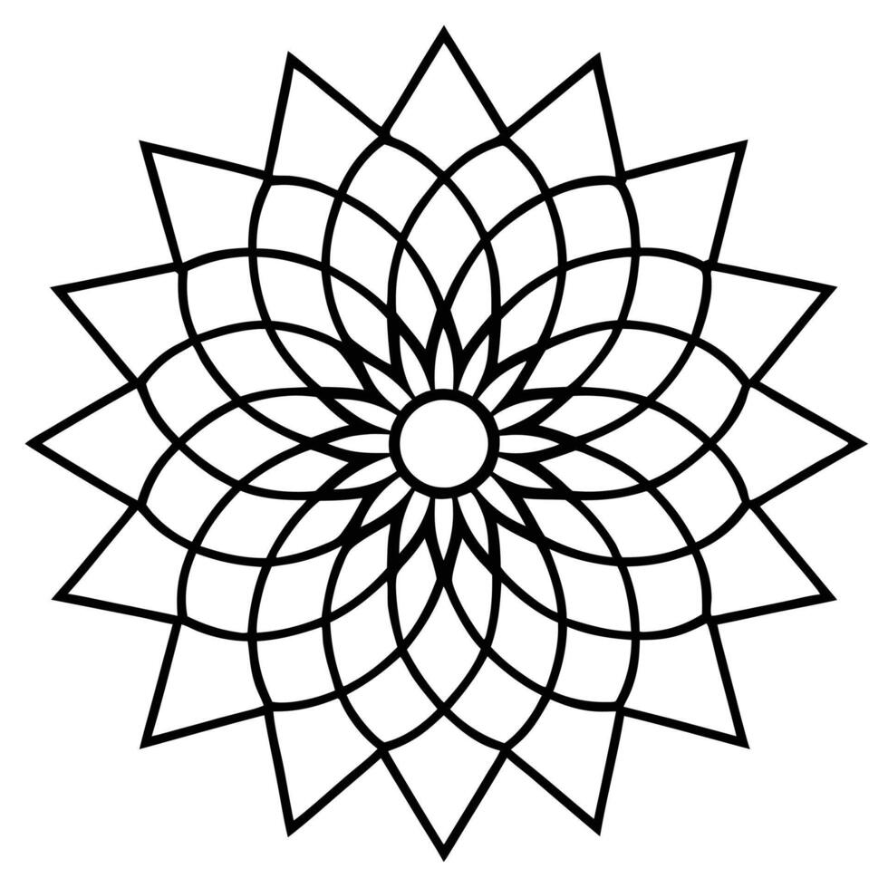 Symmetrical mandala art for timeless creations vector