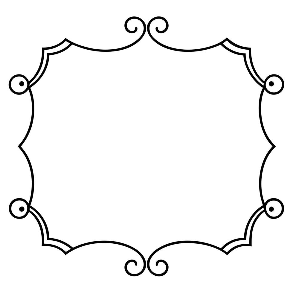 Geometric vintage frame for structured layouts vector