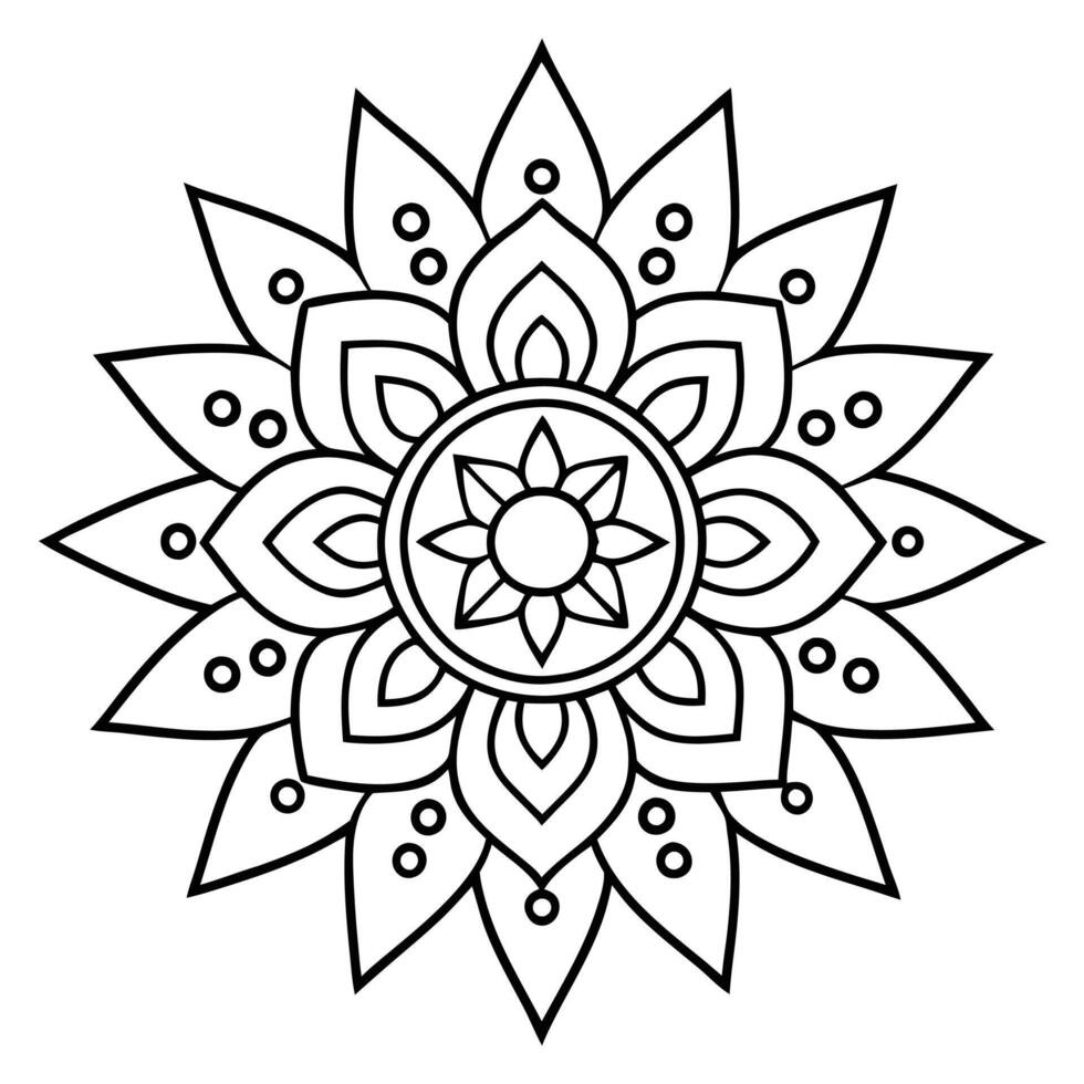 Layered mandala design for 3D paper crafts vector