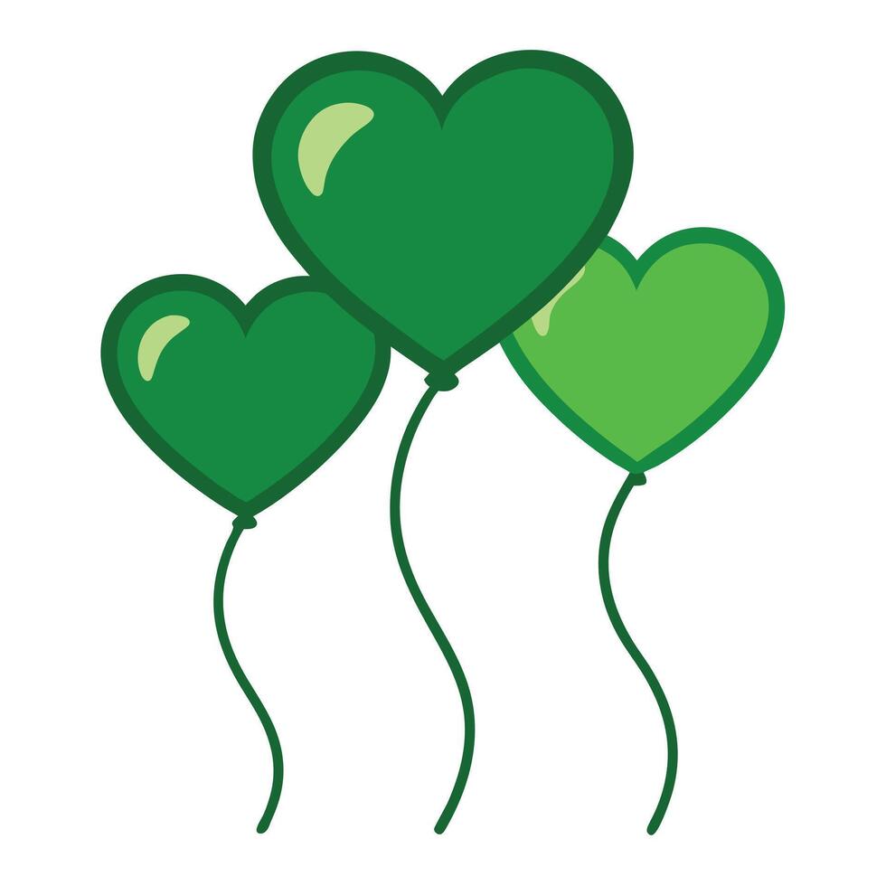 Metallic heart balloons for festive events vector