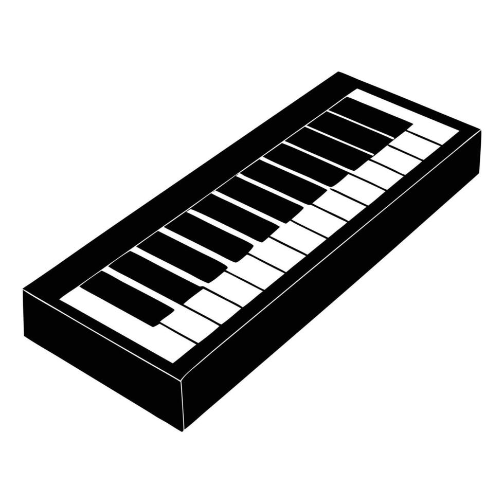 Keyboard Keys Silhouette Illustration Isolated vector