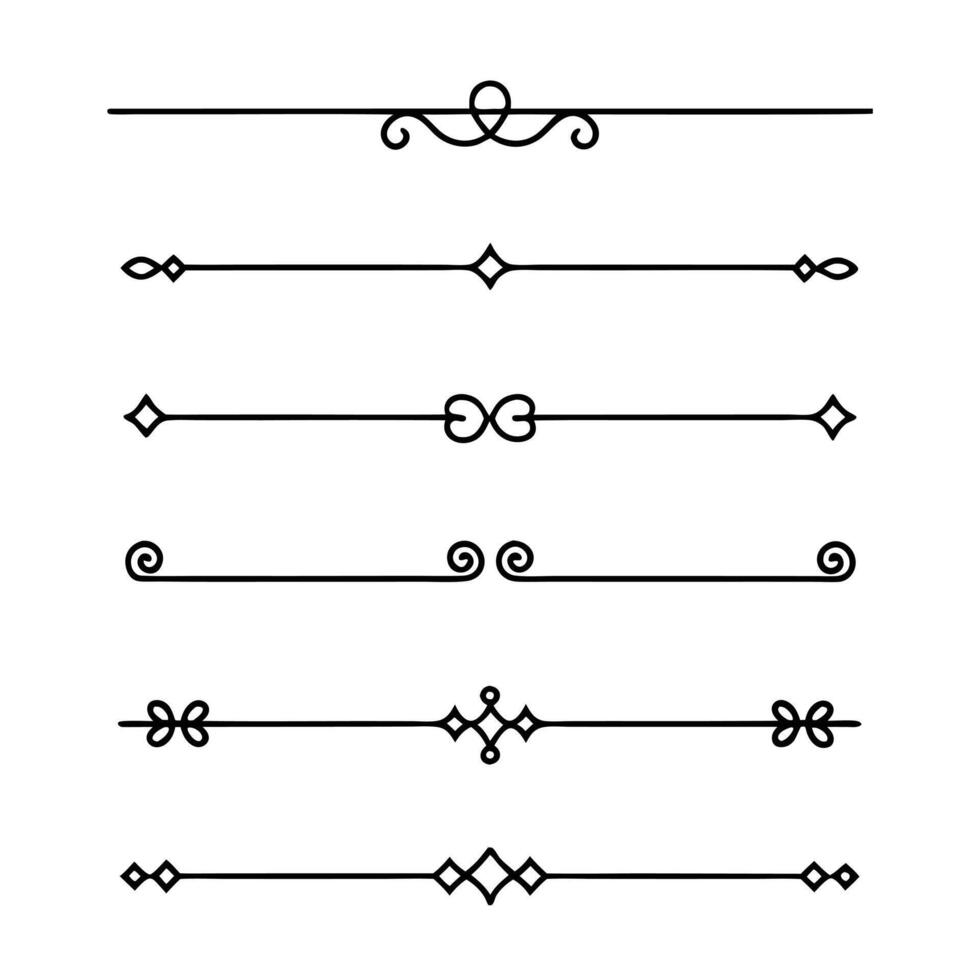 Line dividers for restaurant menus and flyers vector