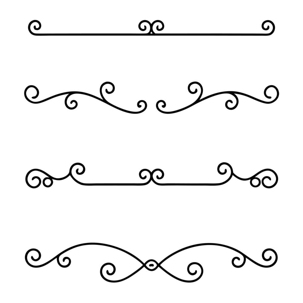 Elegant line dividers for graphic design projects vector