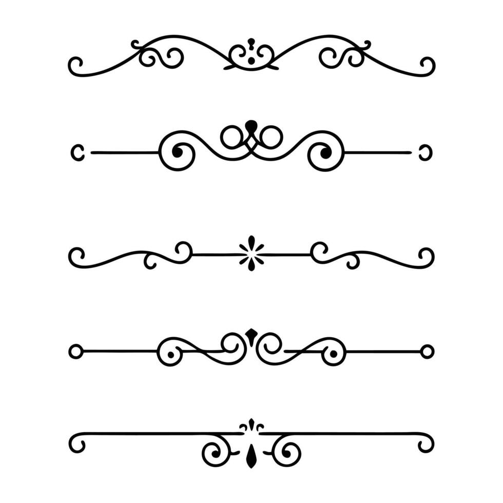 Line dividers for stylish newsletters and blogs vector