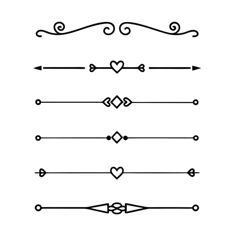 Line dividers for bohemian-inspired projects vector