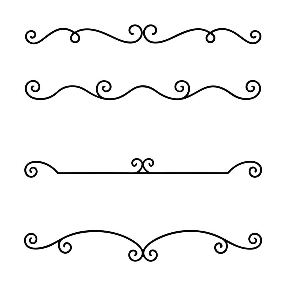 Intricate line dividers for classic design themes vector