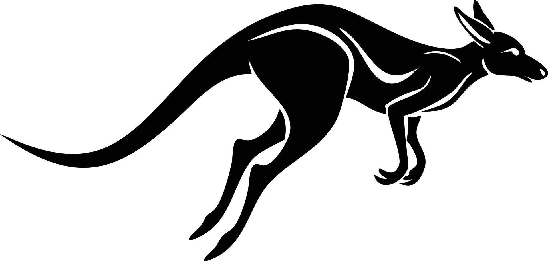 Bold kangaroo silhouette for creative projects vector