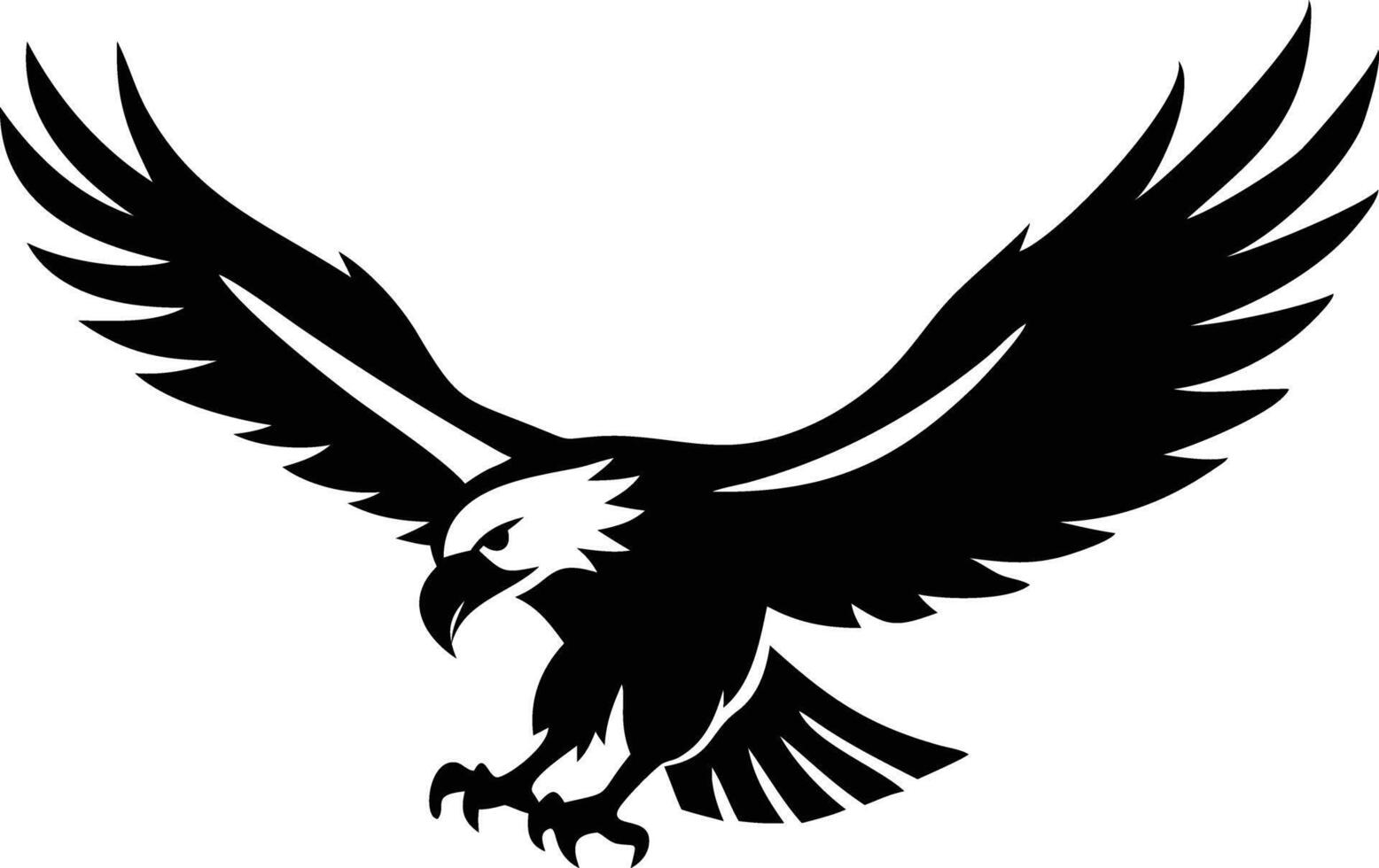 Eagle silhouette for nature-inspired projects vector