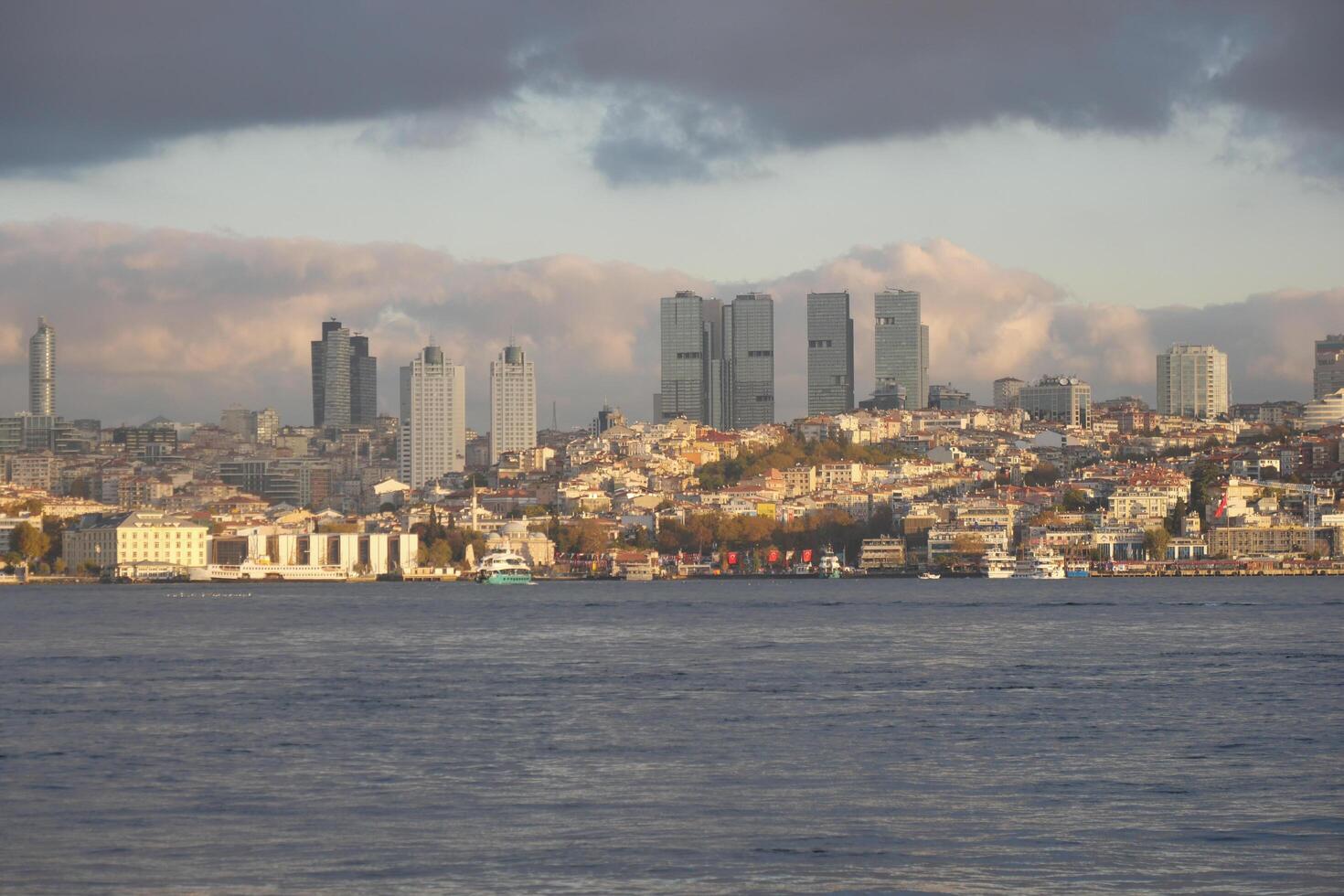 turkey istanbul 12 june 2024, A beautiful and scenic view of the iconic skyline of Istanbul across the expansive water photo