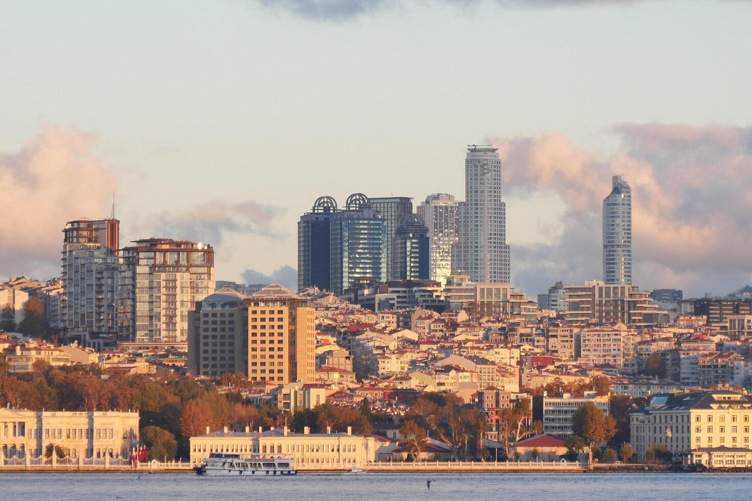 turkey istanbul 12 june 2024, A beautiful and scenic view of the iconic skyline of Istanbul across the expansive water photo