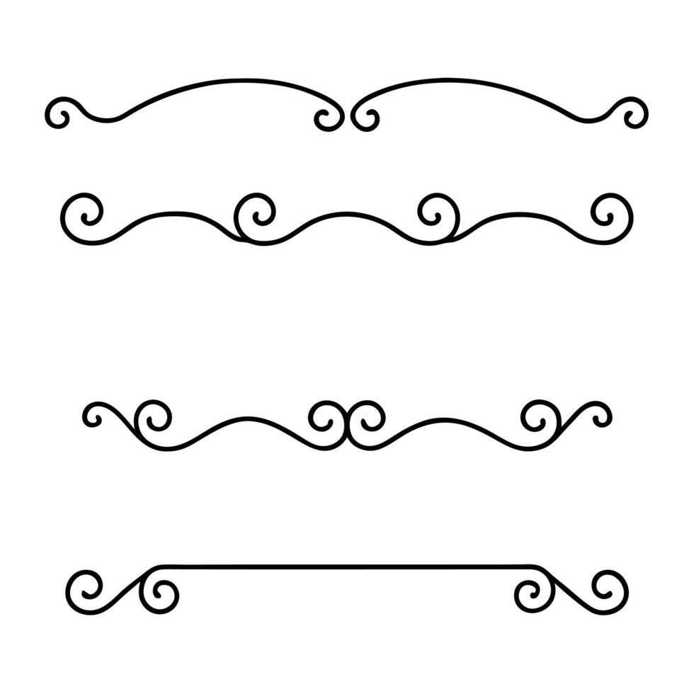 Horizontal line dividers for separating content vector