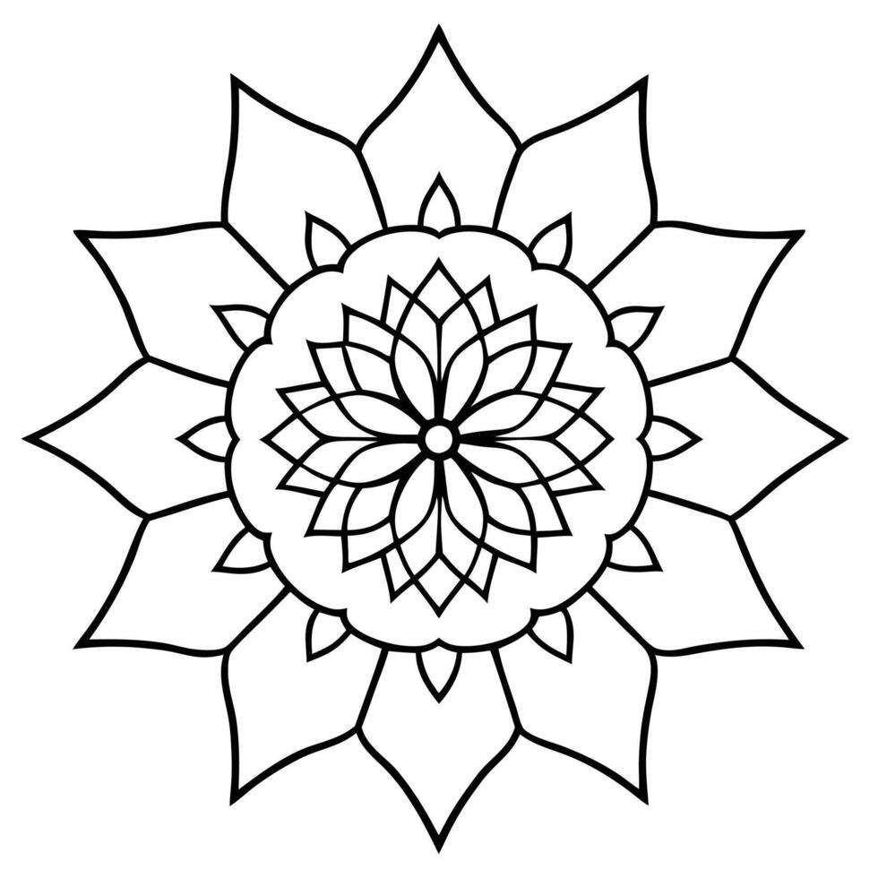 Mandala artwork for mindfulness and relaxation vector