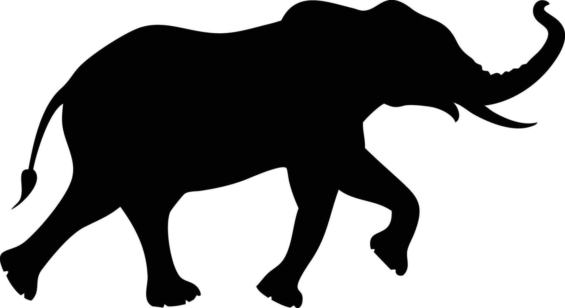 Minimal elephant silhouette for modern designs vector