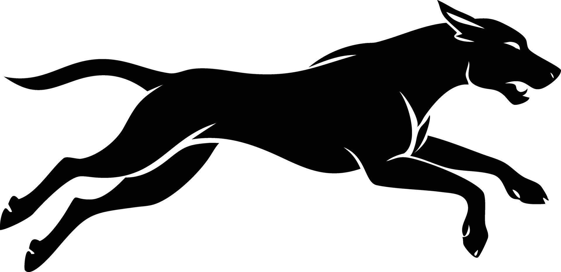 Detailed dog silhouette for graphic design vector