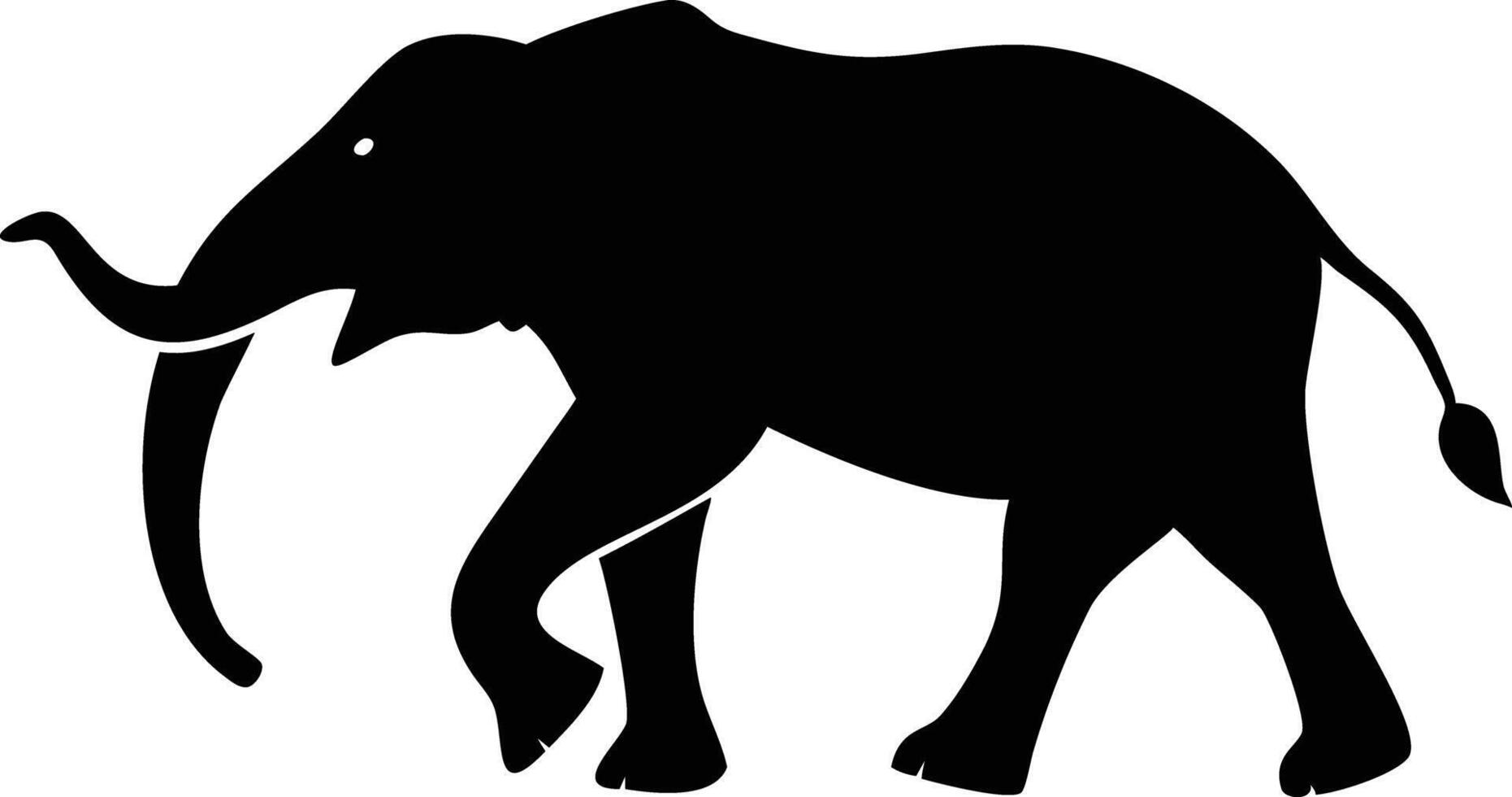 Bold elephant silhouette for dramatic visuals vector