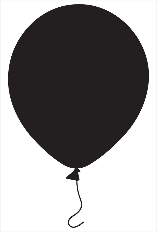 Colorful Balloon Silhouette Against a Beautiful Sky Background vector