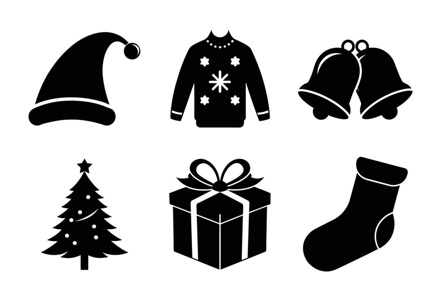 Creative Christmas icon set for seasonal projects vector