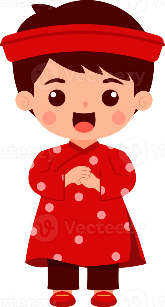 Cute New Year Boy Wish a Happy New Year png