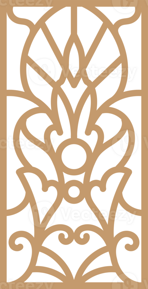 Vintage art deco designs laser cut panel png