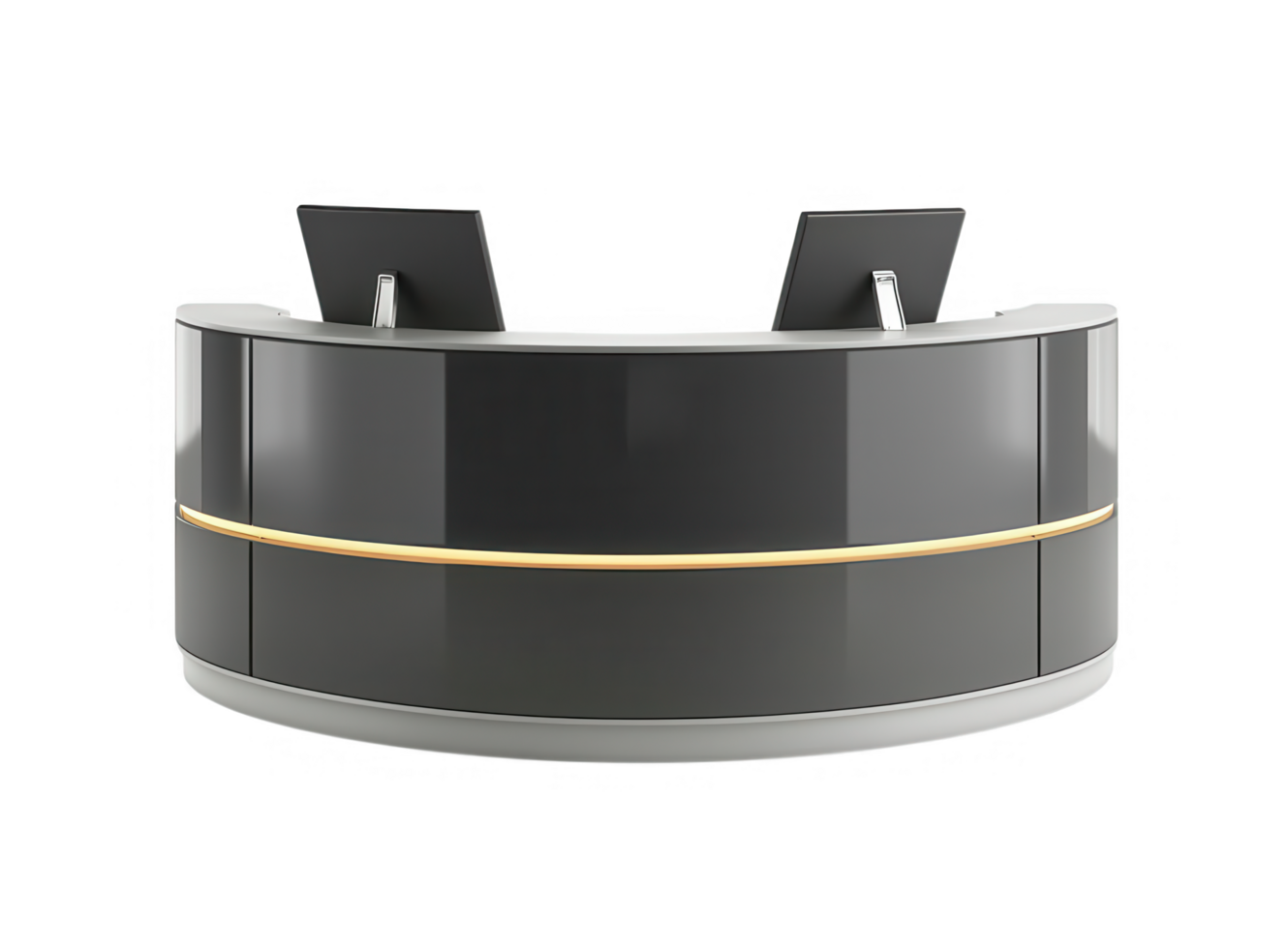 Modern reception desk isolated on transparent background png