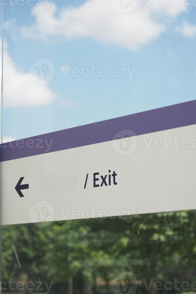 Directional Signage for Exit Points in Contemporary Modern Architecture photo