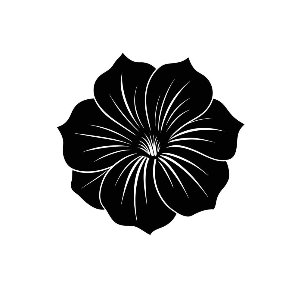 petunia flower icon silhouette illustration vector