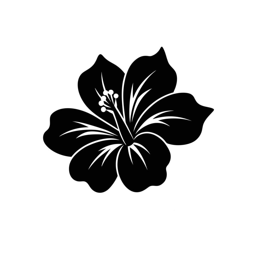 hibiscus flower illustration design vector