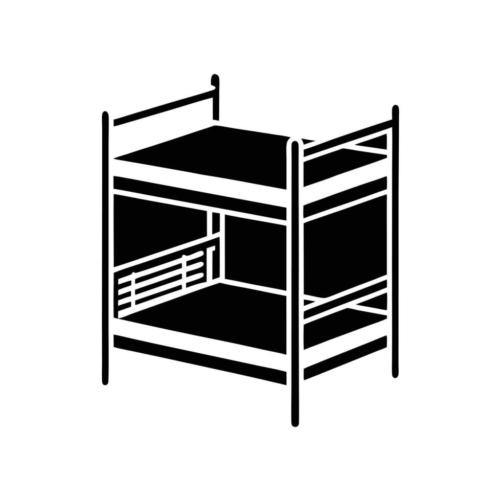 bunk bed silhouette illustration vector