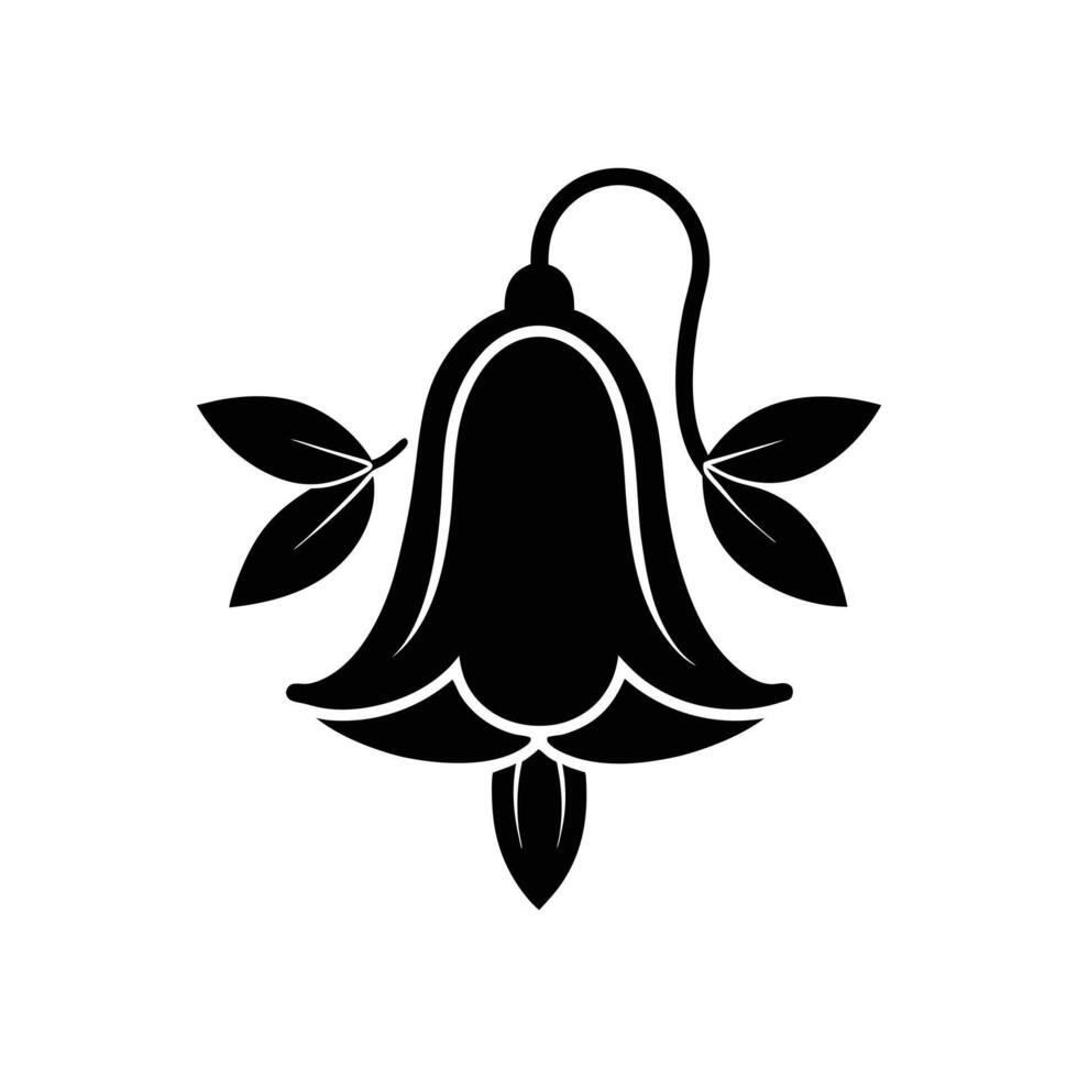 bluebell silhouette illustration flower vector