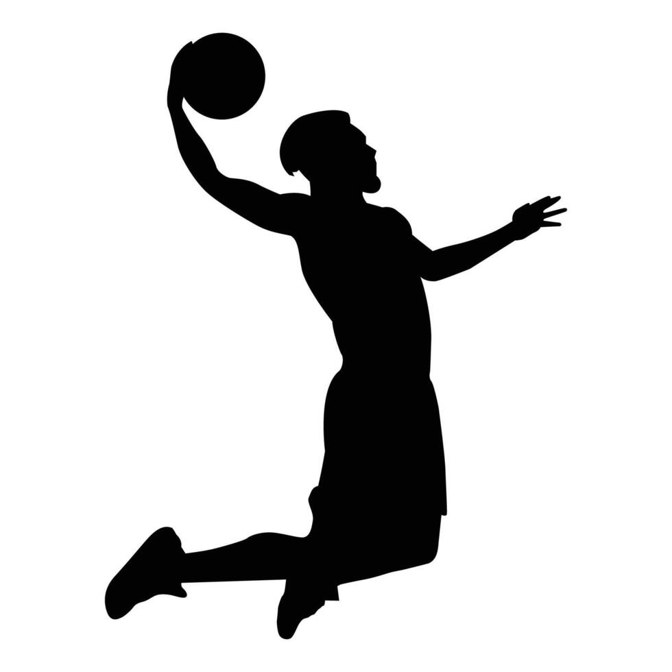 basketball player silhouette art vector