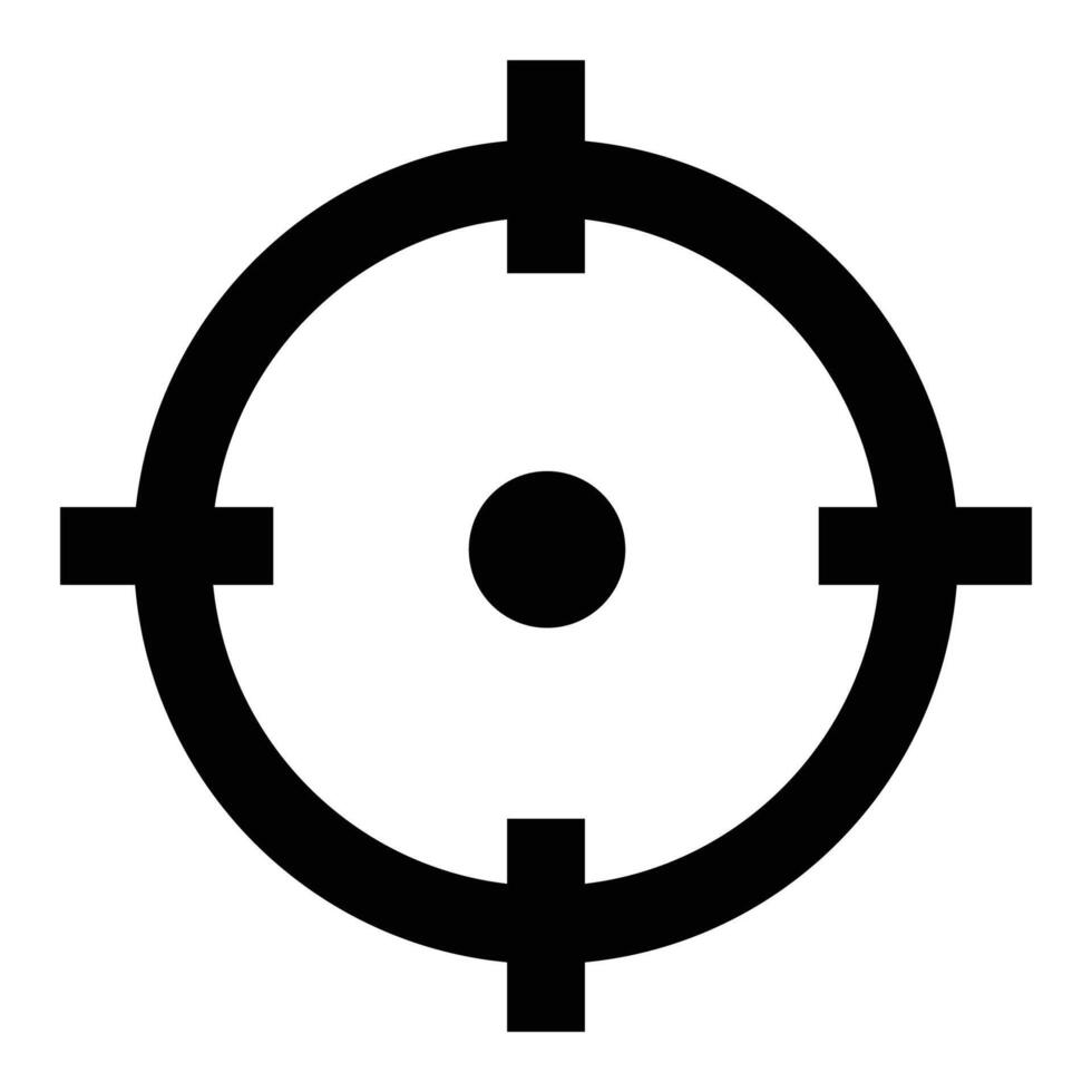 Aiming target isolated vector