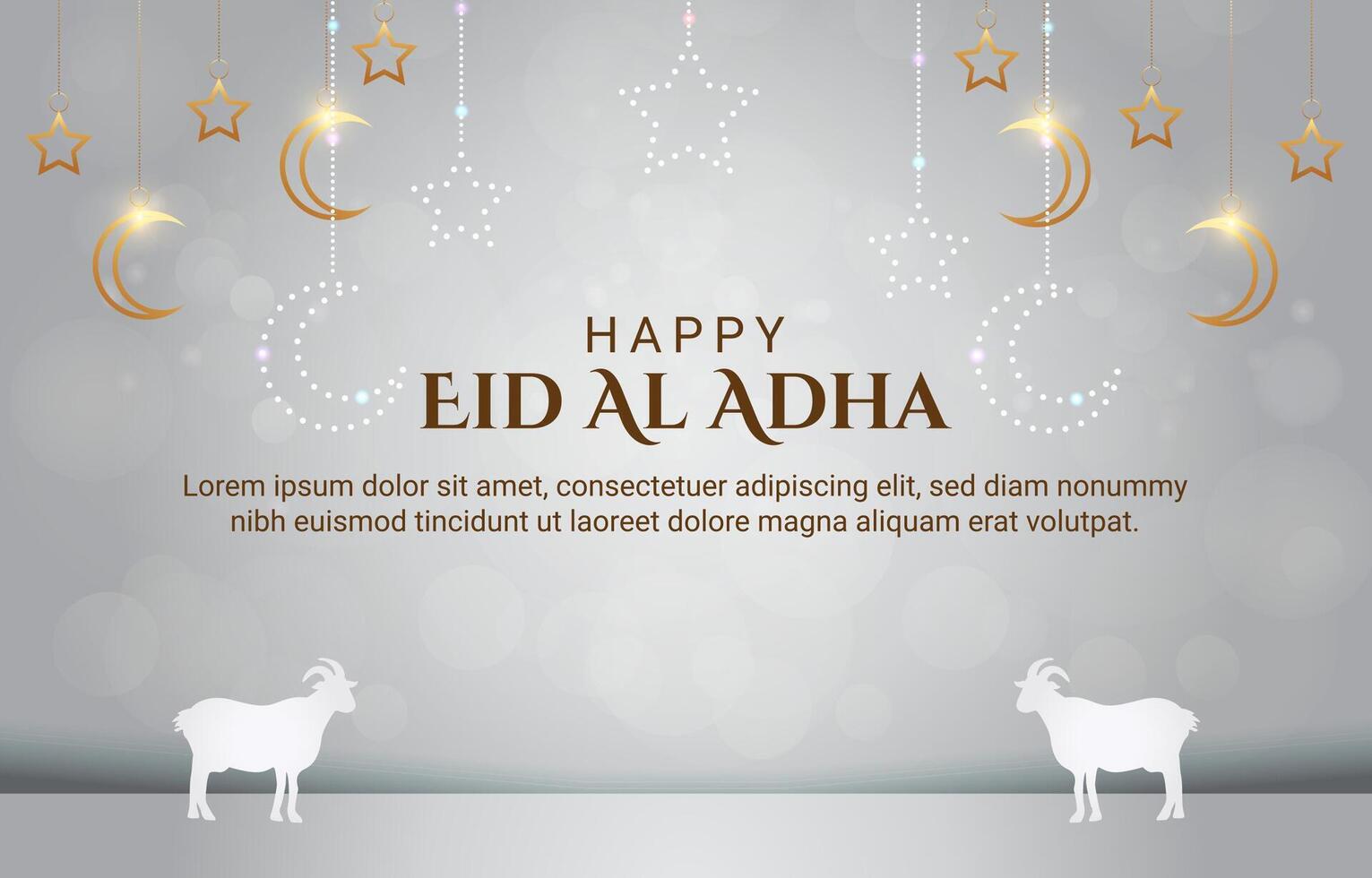 happy eid al adha 2024 template banner with abstract gradient white background design1 vector