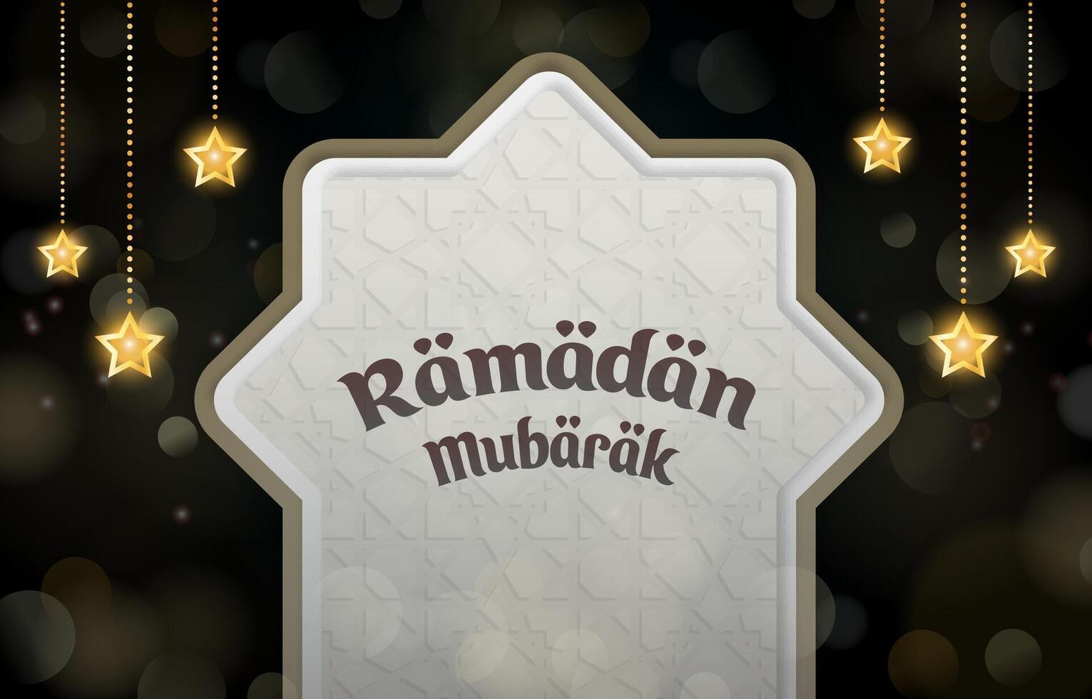 happy ramadan mubarak 2025 template banner with beautiful islamic ornament with black background design 03 vector