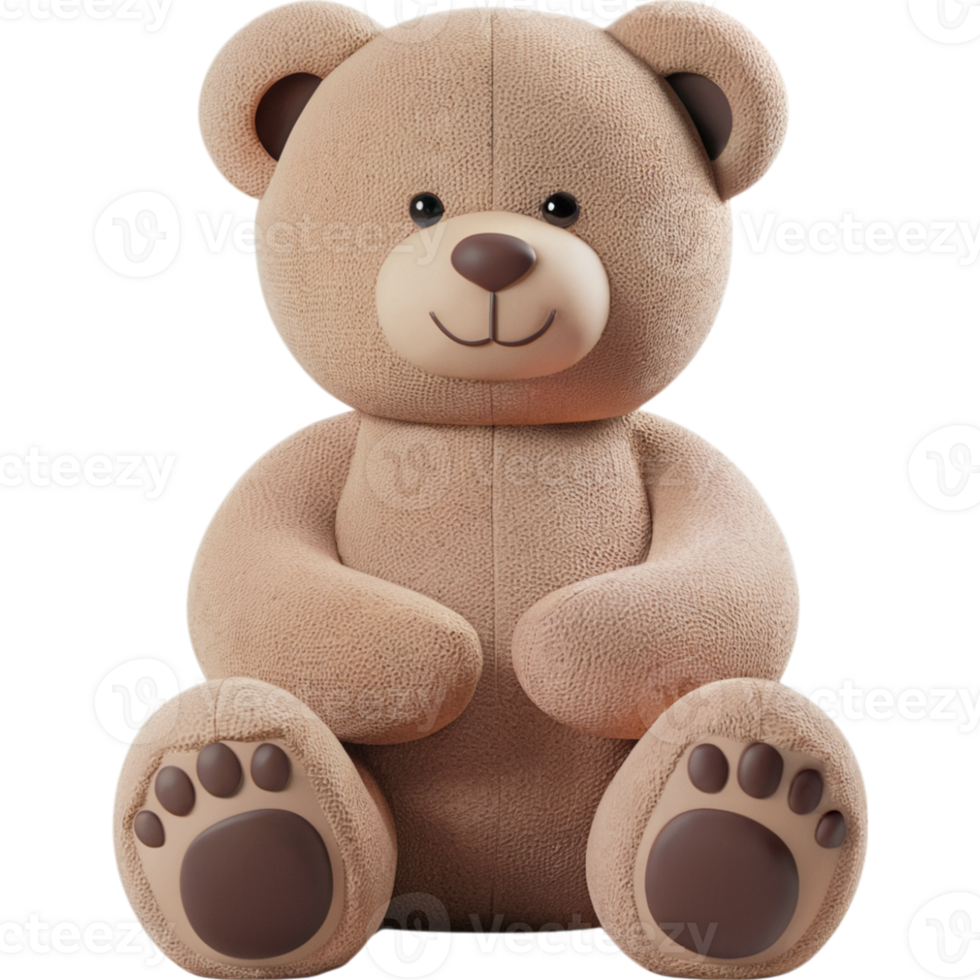 Brown Teddy Bear Soft and Fluffy png