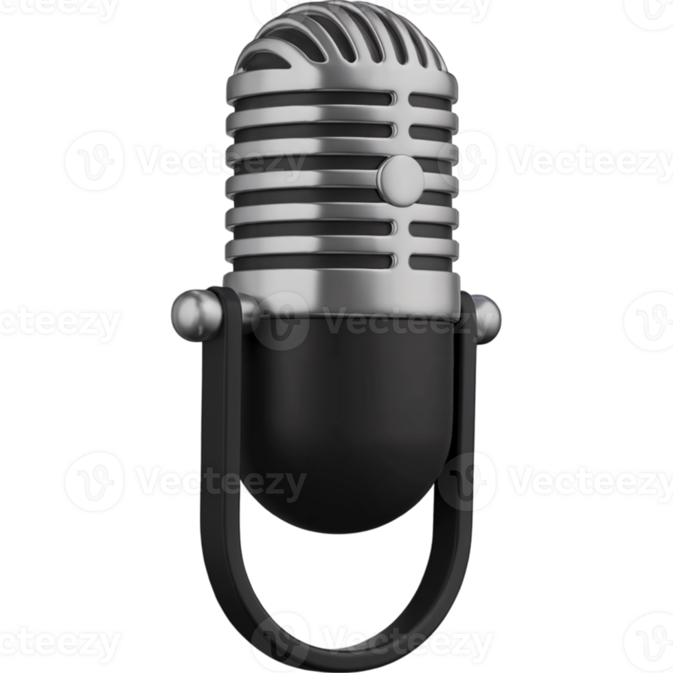 Classic Retro Style Microphone png