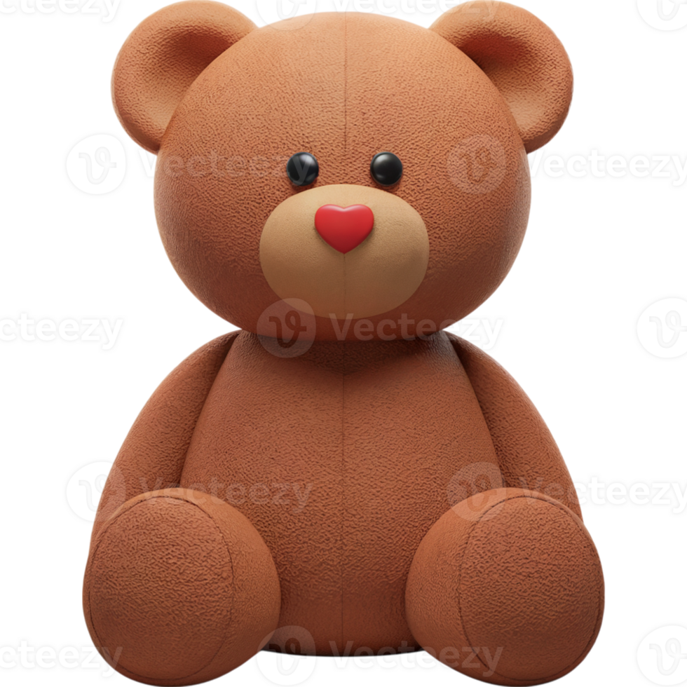 Brown Teddy Bear Cute Expression png