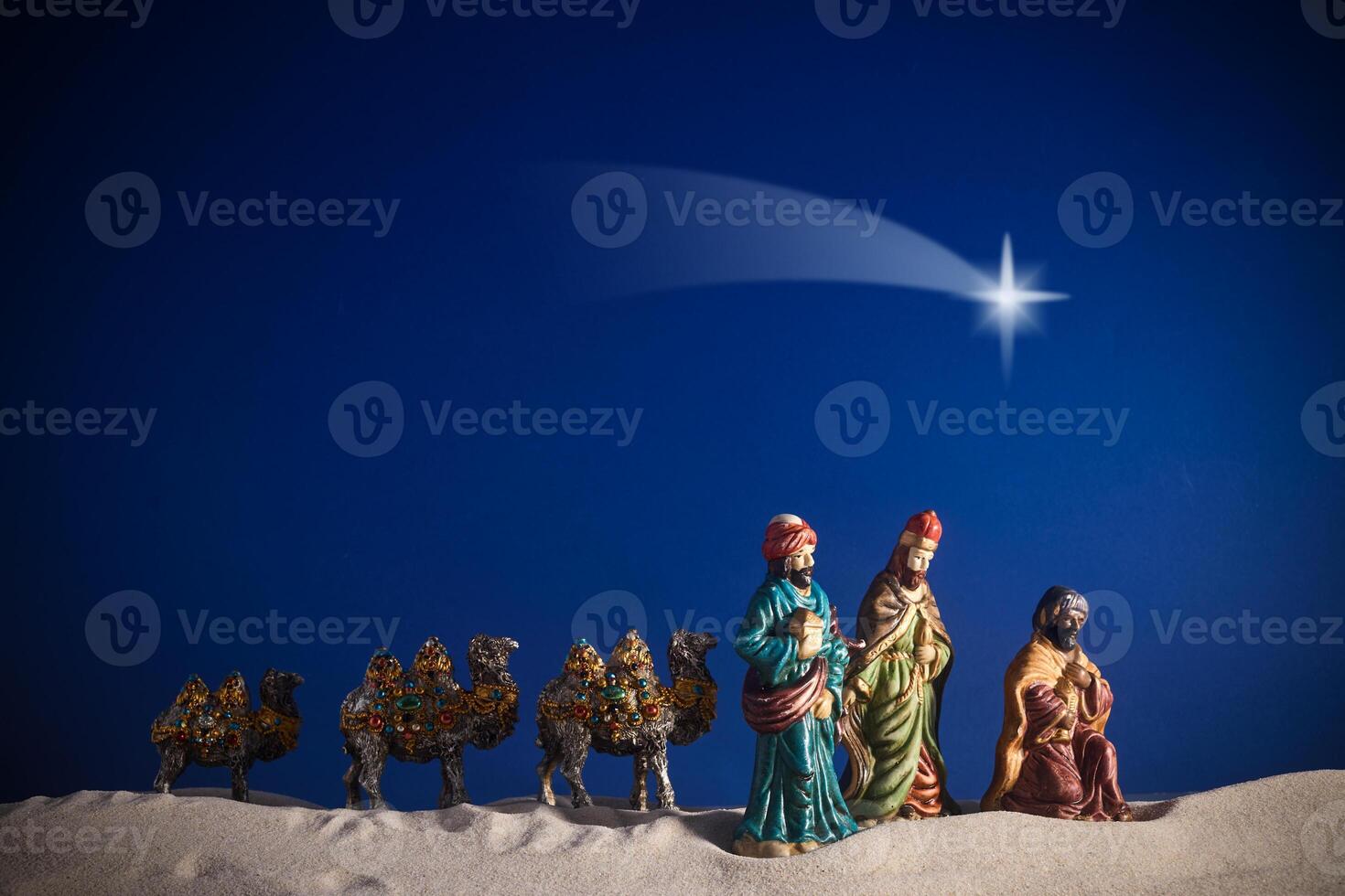 Nativity Scene with Wise Men photo
