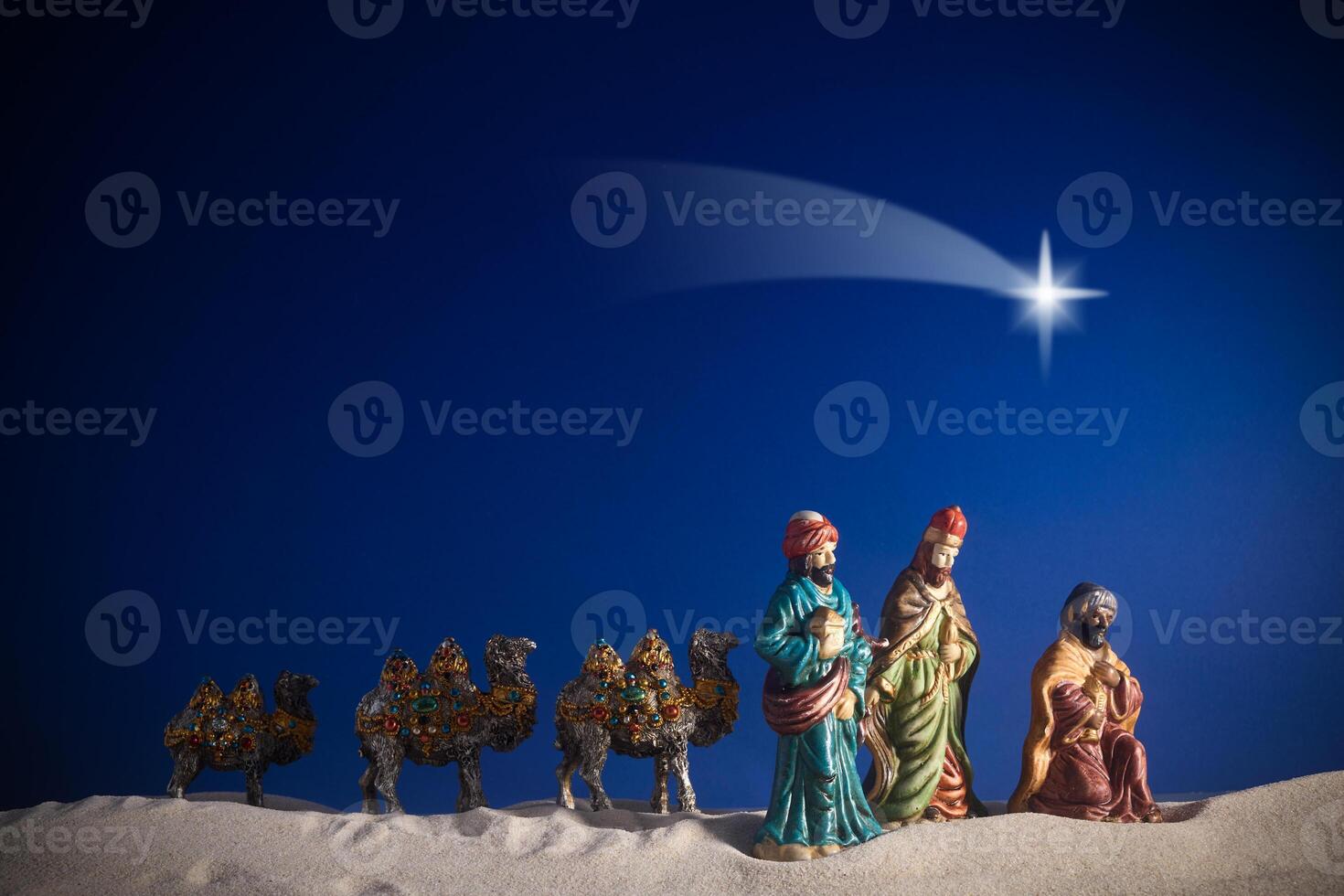 Nativity Scene with Wise Men photo