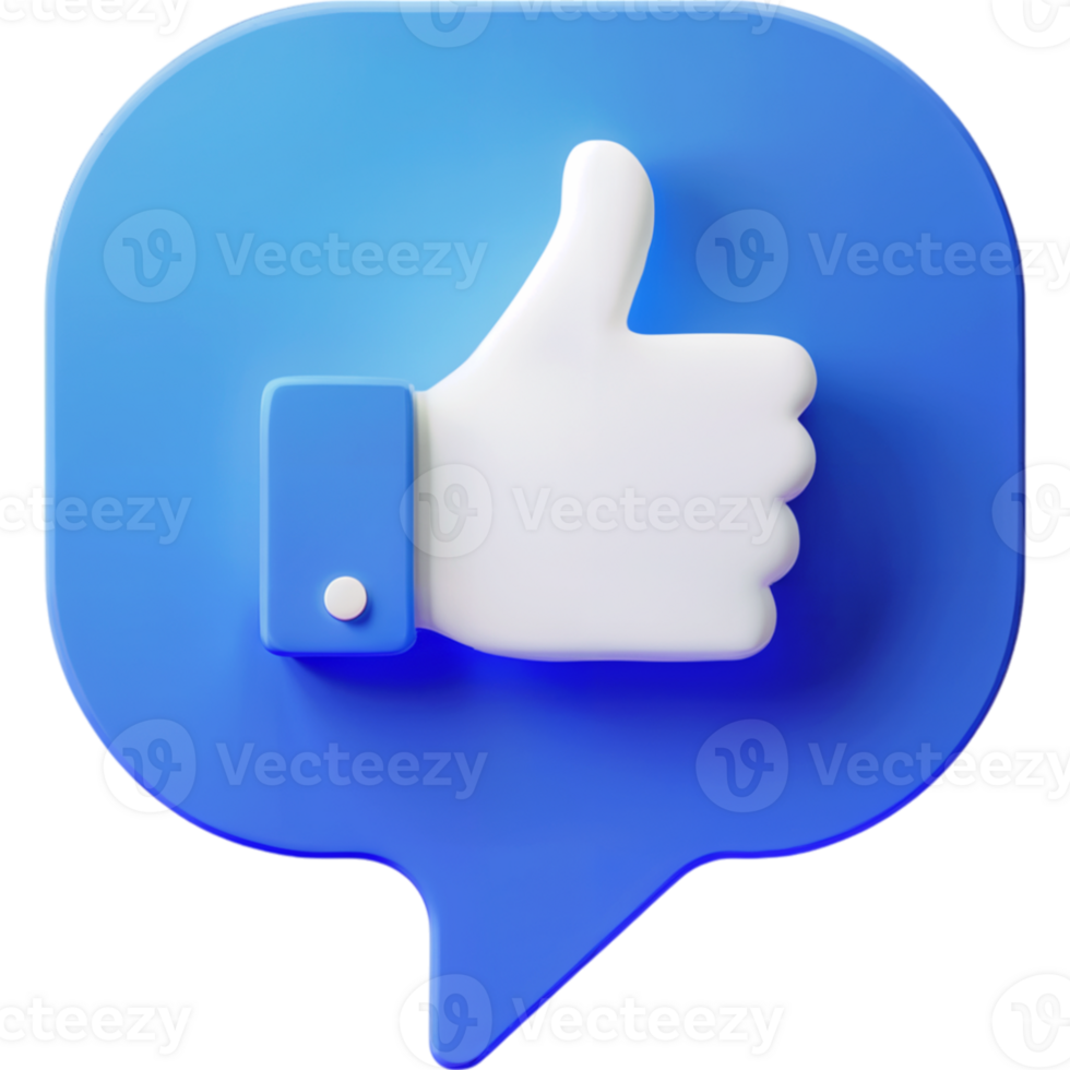 Like thumbs up 3d realistic png