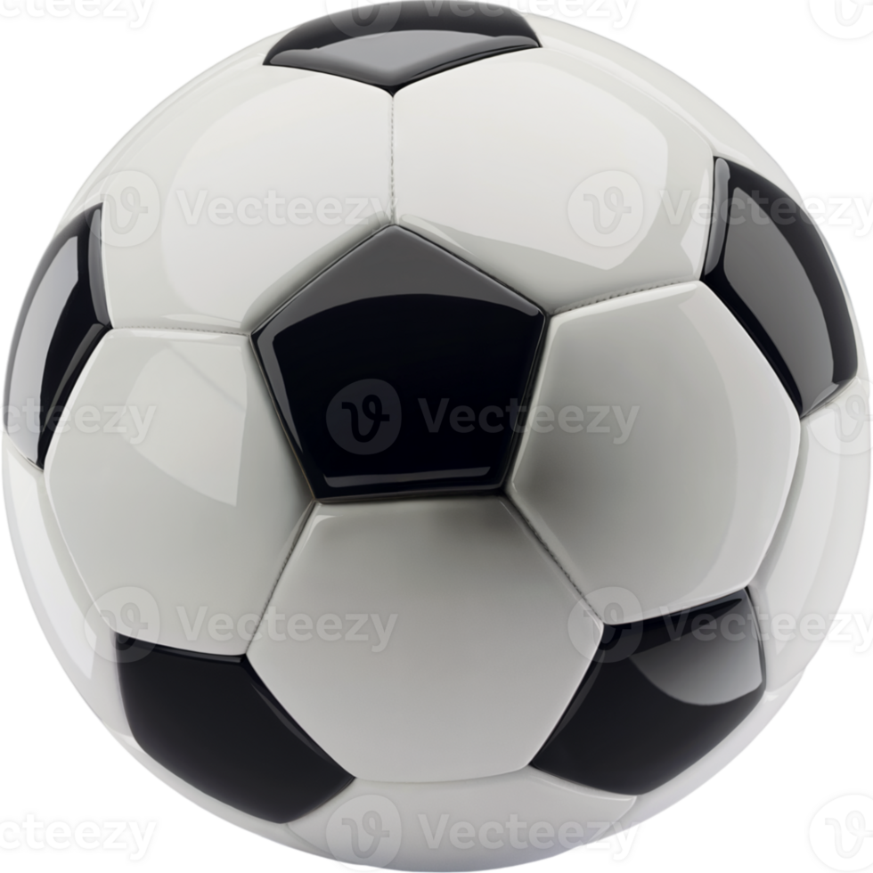 White and black soccer ball png