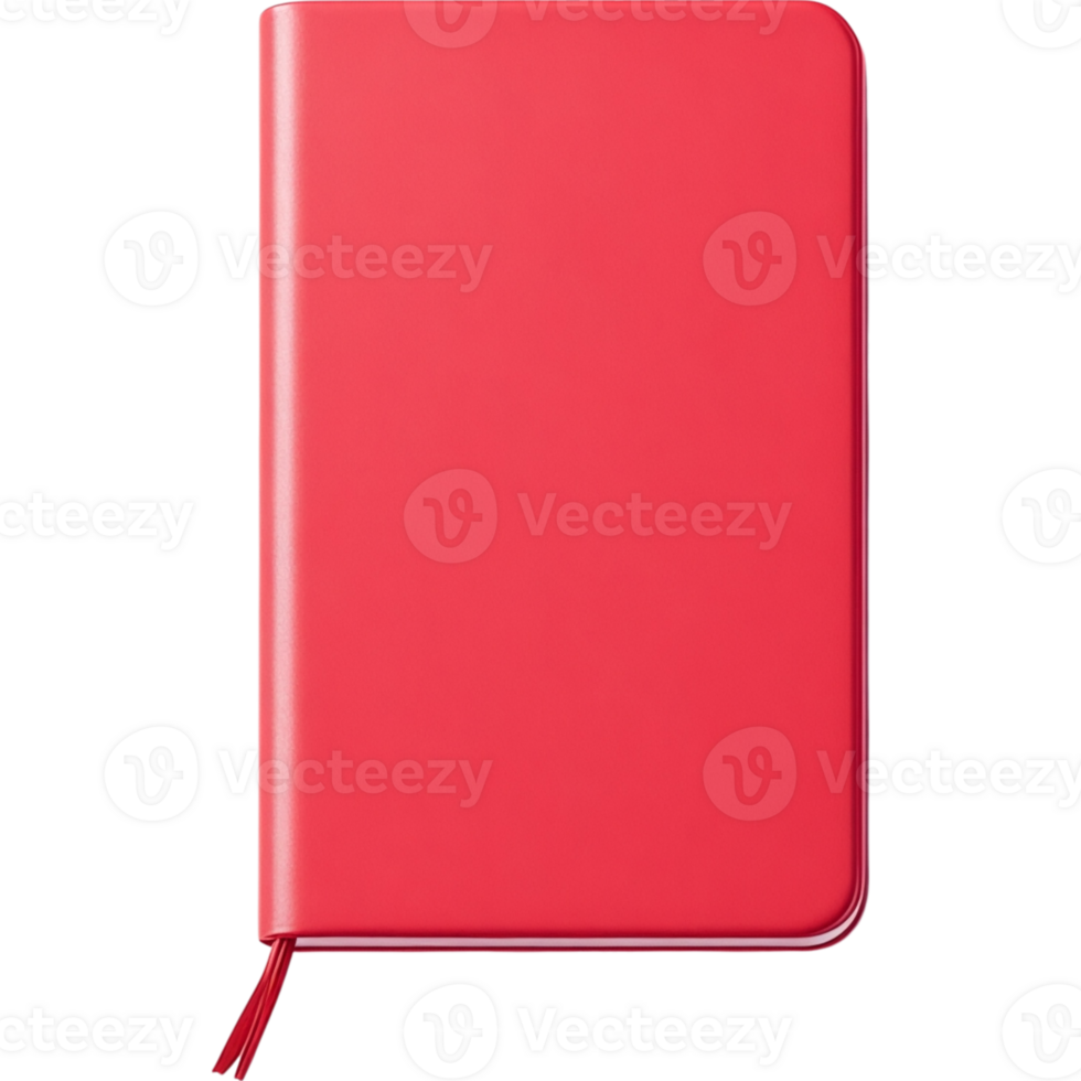 3D red book with red cover png